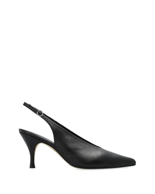 Aeyde Black Leather Heeled Shoes 'Carla'