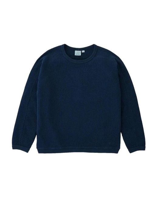 メンズ Gramicci ワッフル セーター Blue