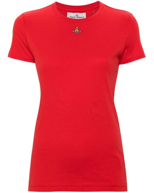 T-shirt Orb Peru di Vivienne Westwood in Red