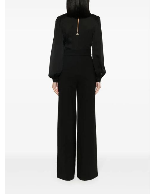 Twinset Black Wide-Leg Jumpsuit