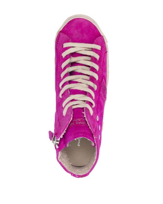 Philippe Model Pink Paris Logo-patch Sneakers