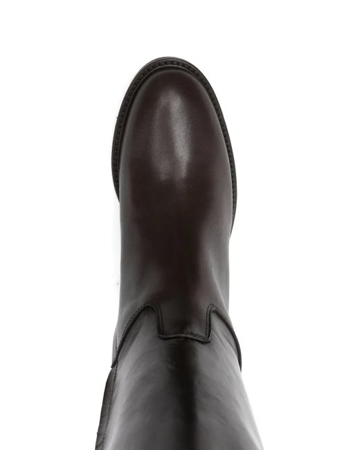 Julie Dee 30 Mm Leren Laarzen Met Gespsluiting in het Black