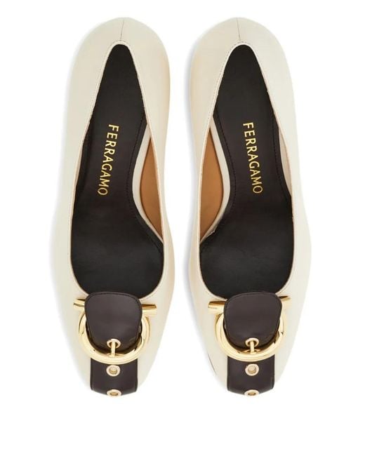 Ferragamo Natural Leather Pumps