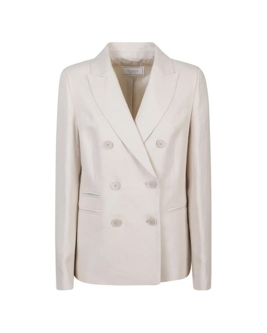 Peserico White Double-Breasted Blazer