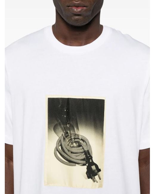 OAMC White Logo-Print Cotton T-Shirt for men