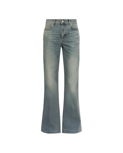 McQueen Blue Flared-Leg Jeans