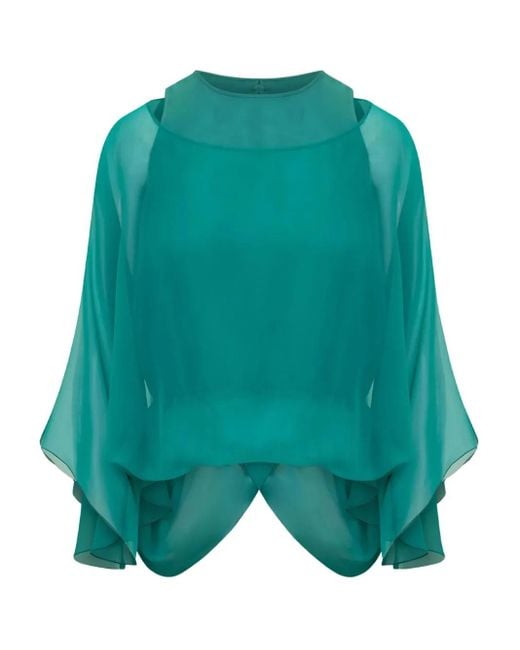 Alberta Ferretti Zijden Blouse in het Green