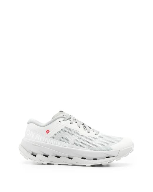 On Shoes White Cloudultra 3 Lace-Up Sneakers