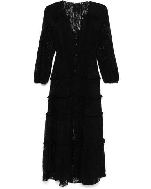 Maje Lace Maxi Dress in Black | Lyst Maje Lace Maxi Dress in Black | Lyst