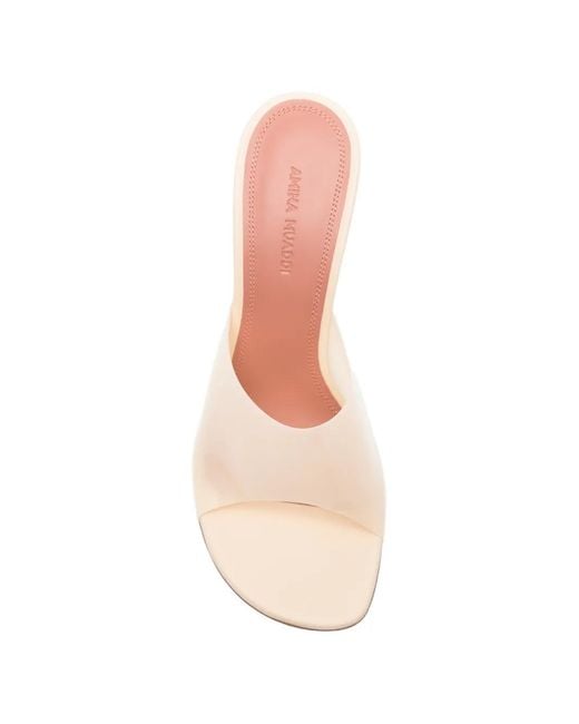 AMINA MUADDI Natural Taylor Transparent Mules