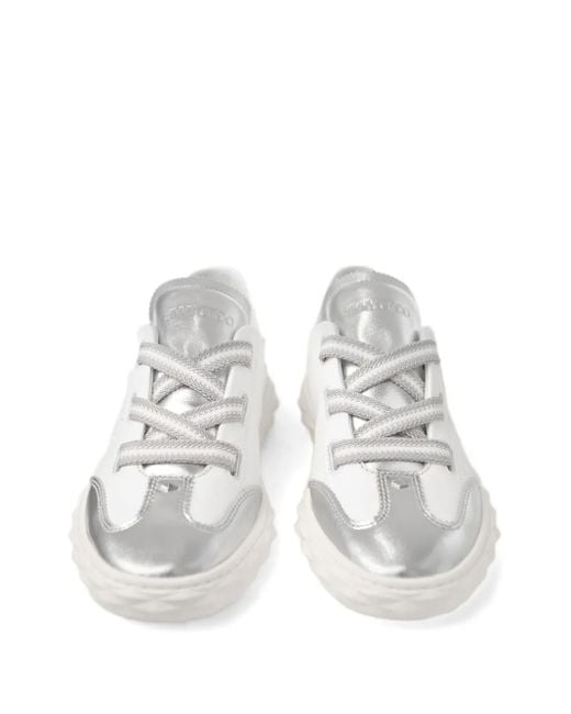 Jimmy Choo White Diamond Light Flex Sneakers