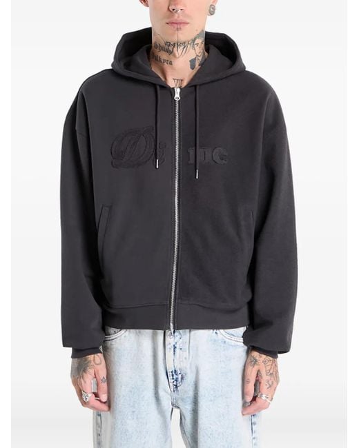 Felpa Reverse Con Zip di Dime in Black