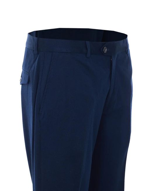 Circolo 1901 Blue Button Zip Trousers for men