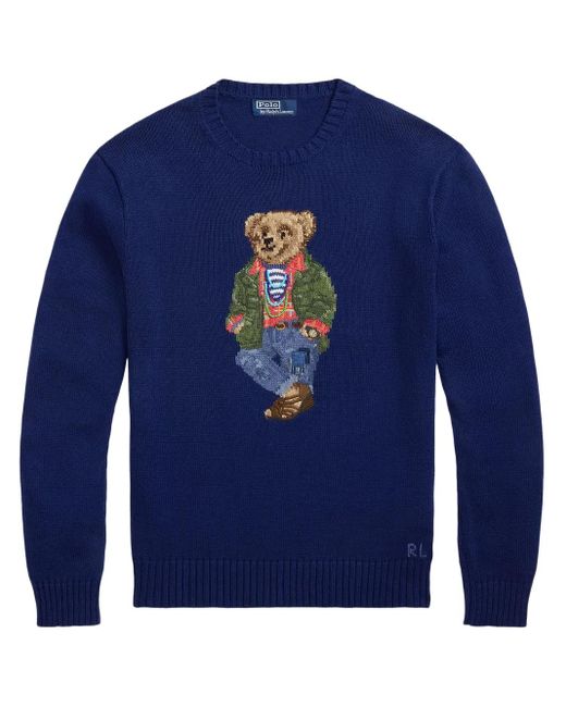 Polo Ralph Lauren Blue 'Polo Bear' Sweater for men