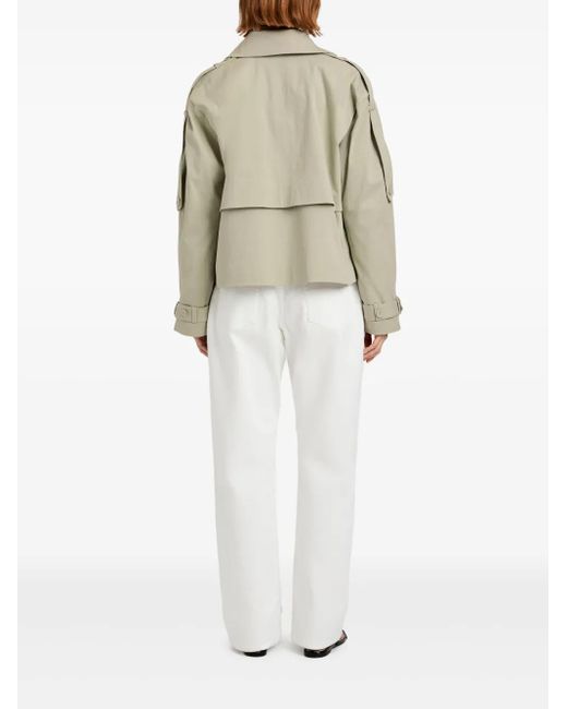 Chaqueta asimétrica con doble botonadura Proenza Schouler de color White