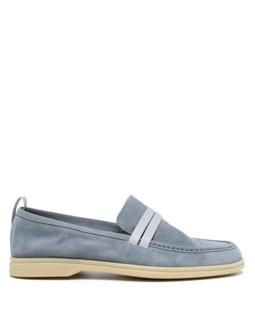 Malone Souliers Leather Emil Slip-on Loafers in Blue for Men | Lyst