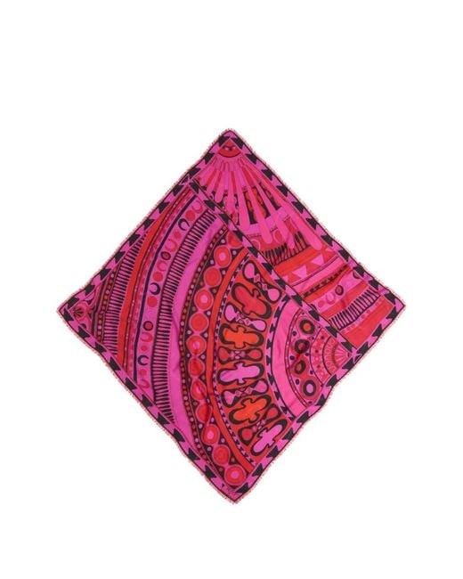 Emilio Pucci Pink Soleil-Print Wool And Silk Pashmina