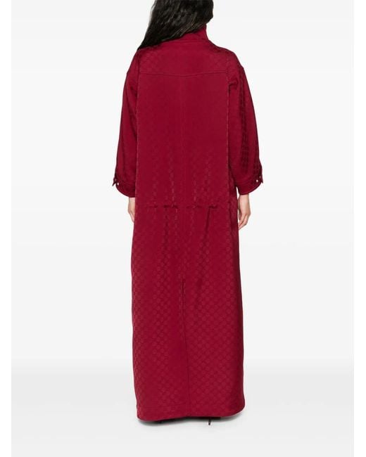 Gucci Red Gg Jacquard Coat