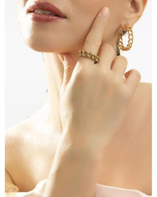 Coomi Metallic Ring Mit Diamanten