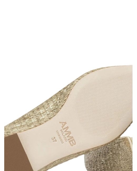 Ammb Milano Natural Pointed-Toe Ballet Flats