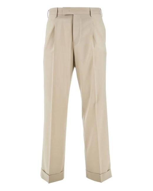 PT Torino Natural Pleated Chinos for men