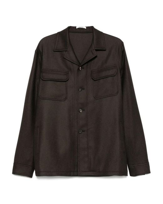 Tagliatore Black Wool Jacket for men