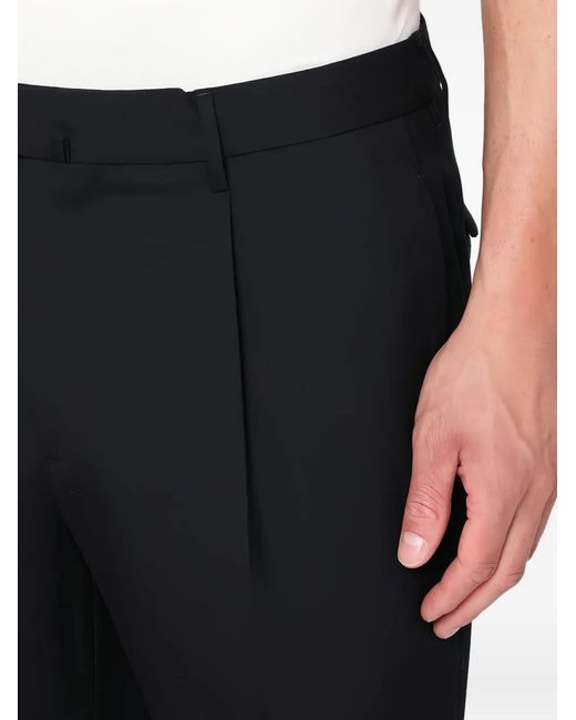 Santaniello Black Regular Pantalone Trousers for men