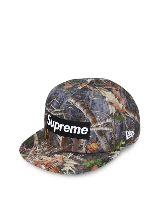 Supreme Gray Ghostface Box Logo New Era 59Fifty Cap for men