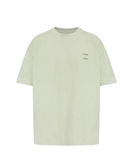 Samsøe & Samsøe White Joel Logo-Print T-Shirt for men