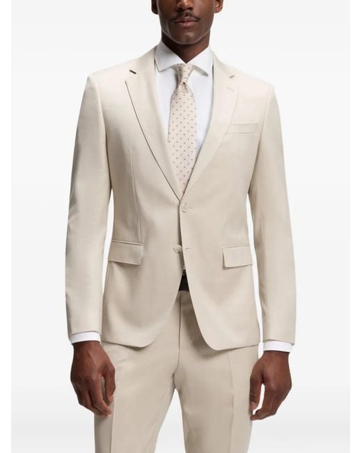 Boss White Cotton Blazer for men