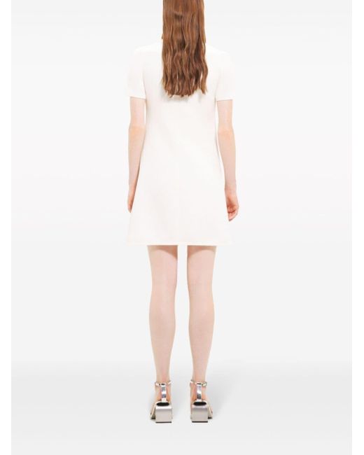 Courreges Mini-jurk Met Rits in het White