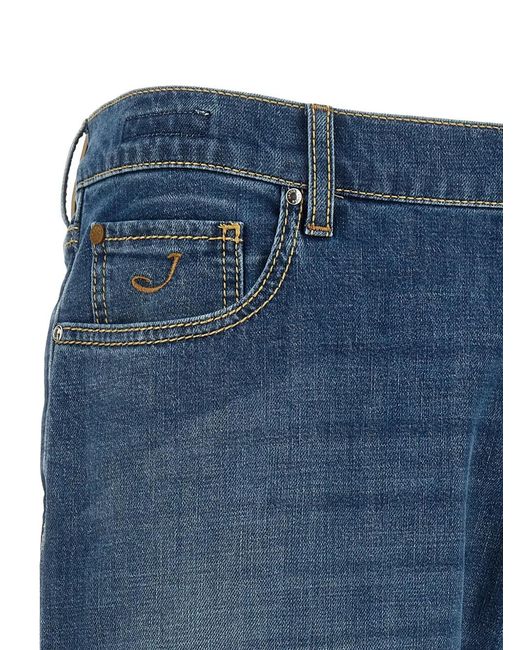 Jacob Cohen Edo Jeans Met Stonewashed-Effect in het Blue voor heren