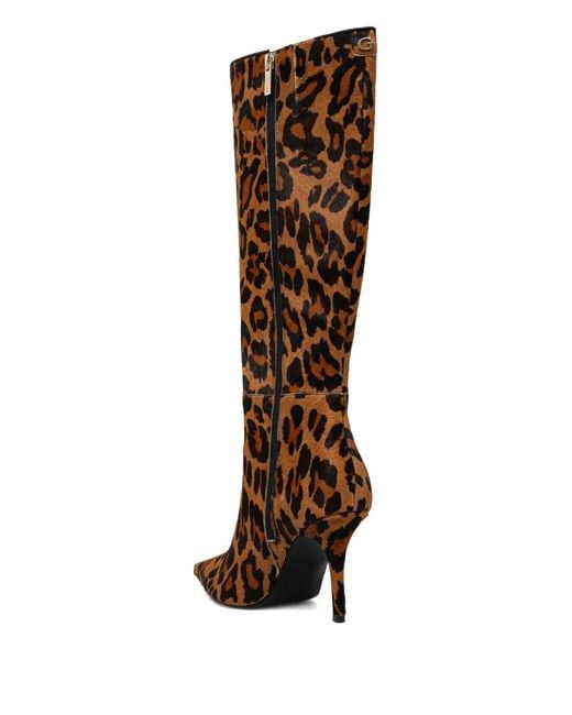 Guess Brown Gressa Animal Print Boots