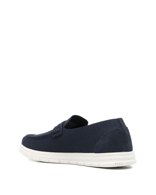 Docksteps Blue Mesh-Knit Loafers for men