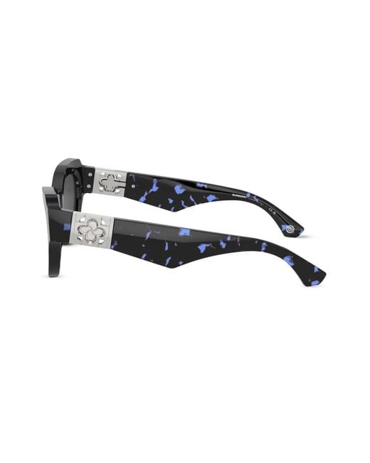 Burberry Black Rose Monogram Cat-Eye Sunglasses