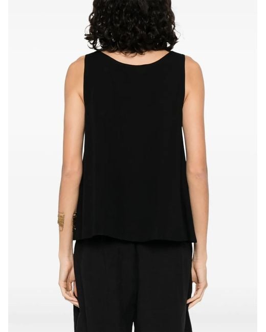 MOUTAKI Black Sleeveless Top