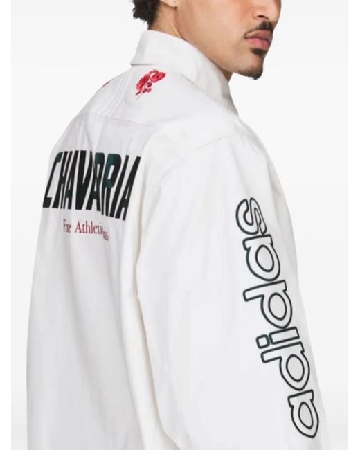 Willy Chavarria White X Adidas Logo-Print Shirt