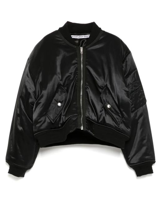 Chaqueta Bómber Shrunken Alexander Wang de color Black