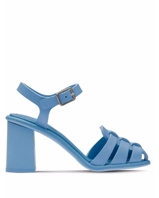 Miu Miu Blue Eva Ankle Strap 85Mm Sandals