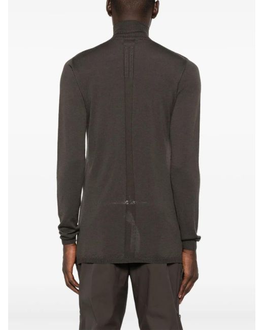 Rick Owens Wollen Trui Met Hoge Hals in het Brown voor heren