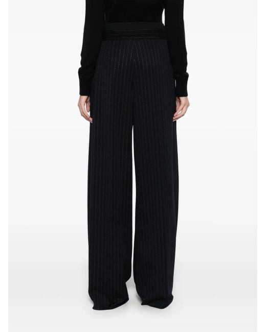 Max Mara Blue Pinstriped Trousers