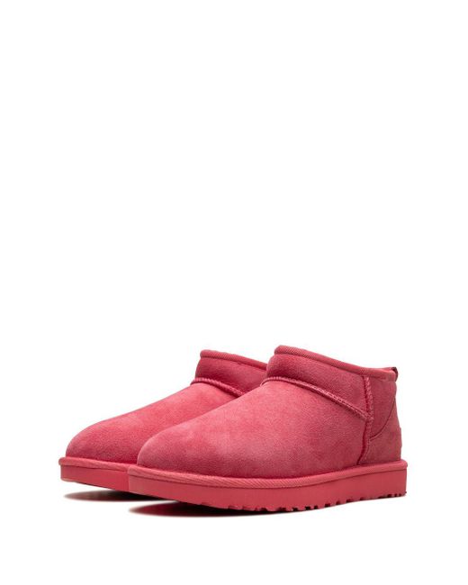 Ugg Red Classic Ultra Mini Suede Boots