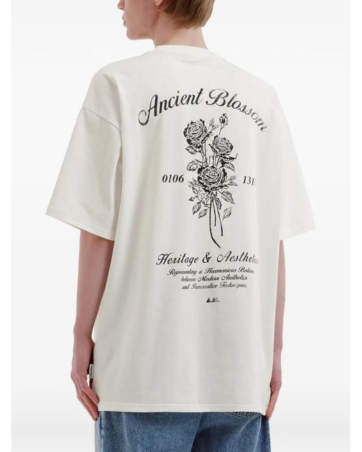 AFTERMATHS White Logo-Print T-Shirt for men