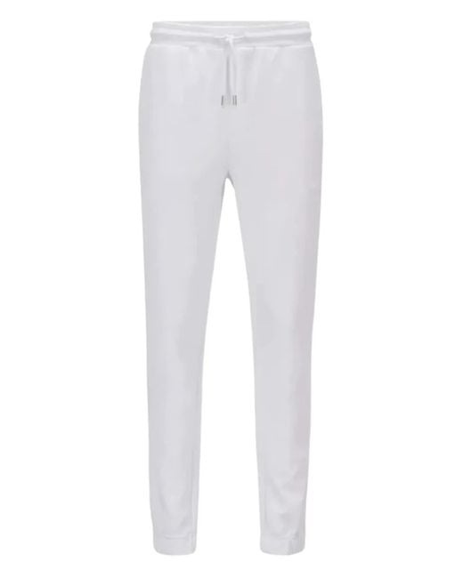Boss White Stadium Hadiko 2 Track Pants for men