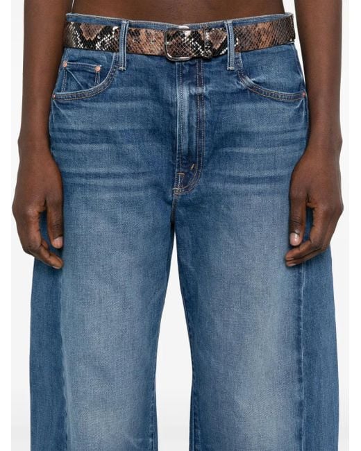 Mother Blue The Full-Pipe Flood Jeans
