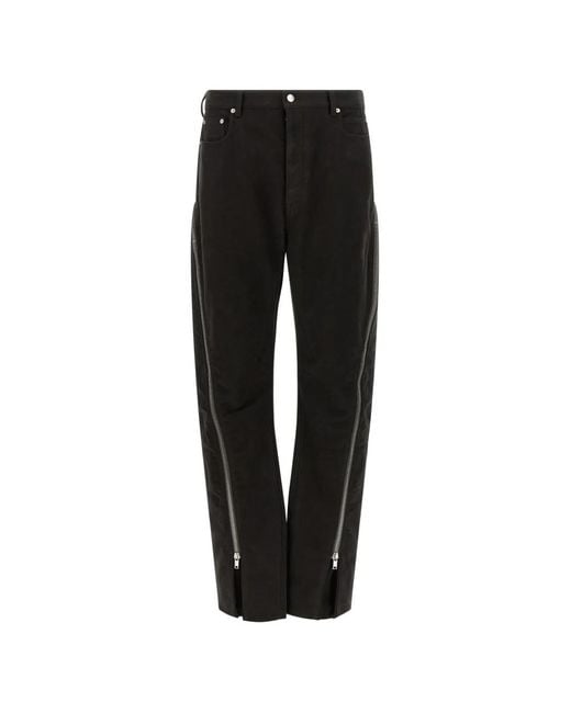 Rick Owens Black Bolan Banana Zip-Detail Jeans for men