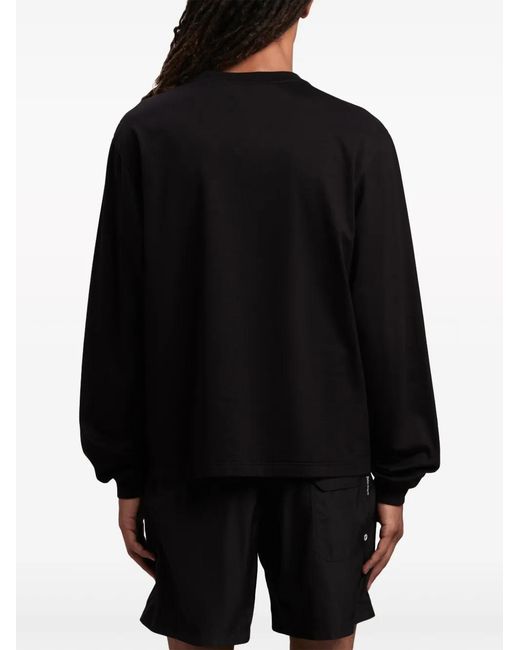 Palm Angels Black Logo-Print Sweatshirt for men