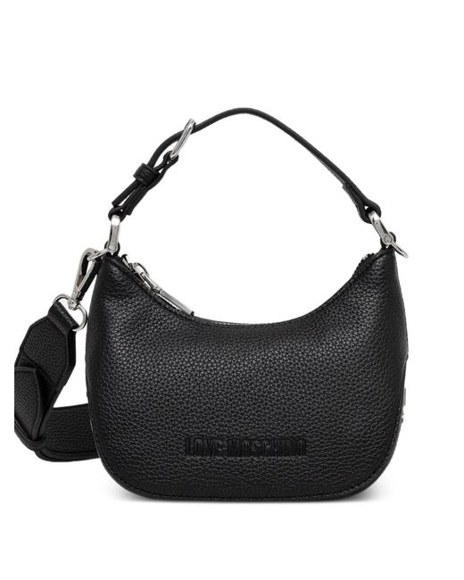 Love Moschino レディース ブラック ロゴ ミニバッグ