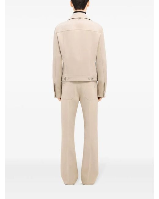 Courreges Natural Twill-Weave Bootcut Trousers for men