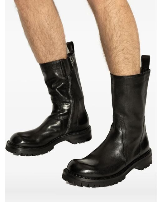 Rick Owens Concordians Army Creeper Stiefel mit Reißverschluss in Black für Herren